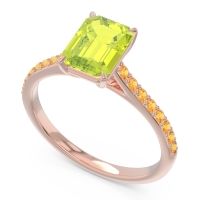 Pave Emerald Cut Vedara Ring