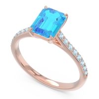 Pave Emerald Cut Vedara Ring