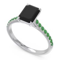 Pave Emerald Cut Vedara Ring