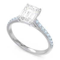 Pave Emerald Cut Vedara Ring