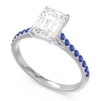 Pave Emerald Cut Vedara Ring
