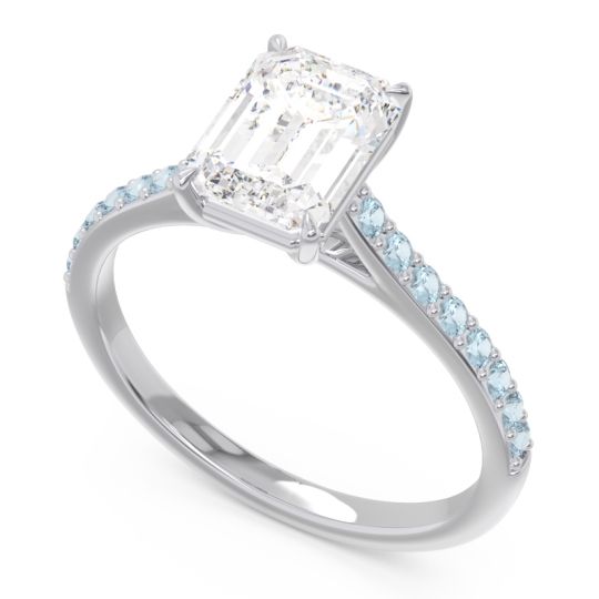 Pave Emerald Cut Vedara Ring