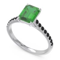 Pave Emerald Cut Vedara Ring