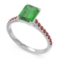 Pave Emerald Cut Vedara Ring