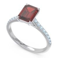 Pave Emerald Cut Vedara Ring