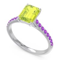 Pave Emerald Cut Vedara Ring