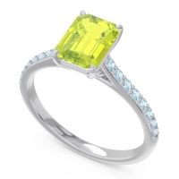 Pave Emerald Cut Vedara Ring