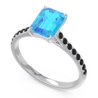 Pave Emerald Cut Vedara Ring