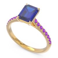Pave Emerald Cut Vedara Ring