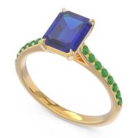 Pave Emerald Cut Vedara Ring