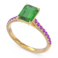 Pave Emerald Cut Vedara Ring
