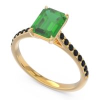 Pave Emerald Cut Vedara Ring
