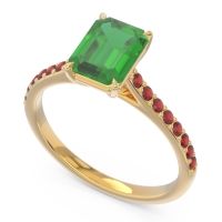 Pave Emerald Cut Vedara Ring