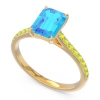 Pave Emerald Cut Vedara Ring