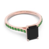 Pave Emerald Cut Vedara Ring