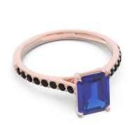 Pave Emerald Cut Vedara Ring