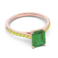 Pave Emerald Cut Vedara Ring