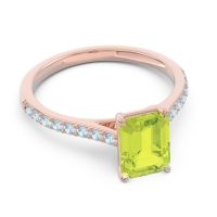 Pave Emerald Cut Vedara Ring