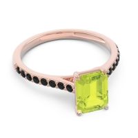 Pave Emerald Cut Vedara Ring