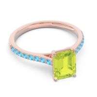 Pave Emerald Cut Vedara Ring