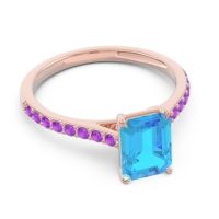 Pave Emerald Cut Vedara Ring