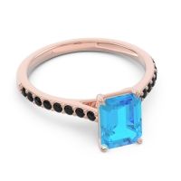 Pave Emerald Cut Vedara Ring