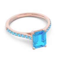 Pave Emerald Cut Vedara Ring