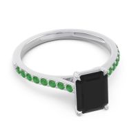 Pave Emerald Cut Vedara Ring