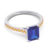 Pave Emerald Cut Vedara Ring