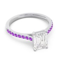 Pave Emerald Cut Vedara Ring