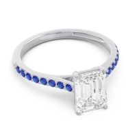 Pave Emerald Cut Vedara Ring