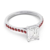 Pave Emerald Cut Vedara Ring