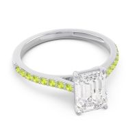 Pave Emerald Cut Vedara Ring