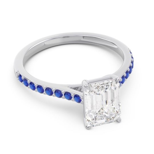 Pave Emerald Cut Vedara Ring