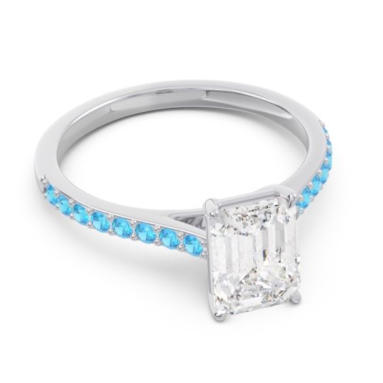 Pave Emerald Cut Vedara Ring