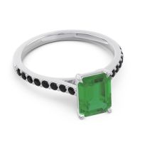 Pave Emerald Cut Vedara Ring
