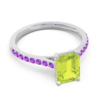 Pave Emerald Cut Vedara Ring