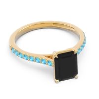 Pave Emerald Cut Vedara Ring