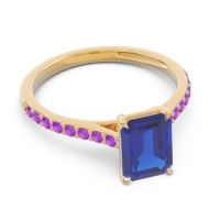 Pave Emerald Cut Vedara Ring