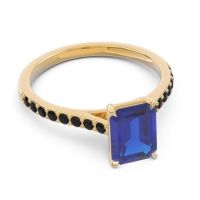 Pave Emerald Cut Vedara Ring
