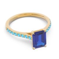 Pave Emerald Cut Vedara Ring