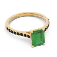 Pave Emerald Cut Vedara Ring
