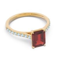 Pave Emerald Cut Vedara Ring