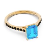 Pave Emerald Cut Vedara Ring