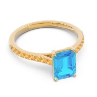 Pave Emerald Cut Vedara Ring