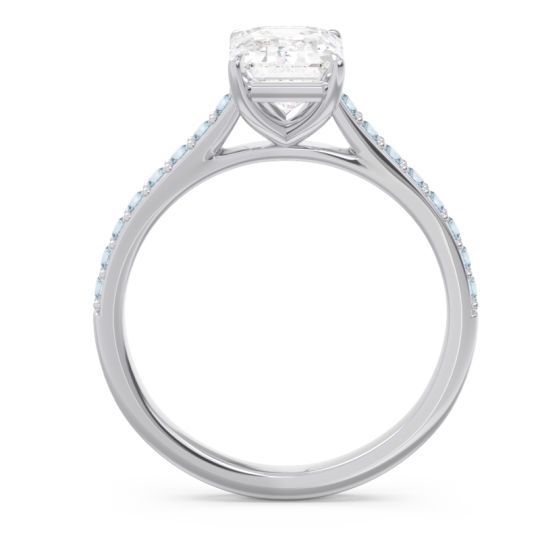 Pave Emerald Cut Vedara Ring
