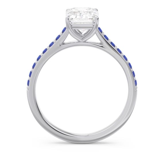 Pave Emerald Cut Vedara Ring