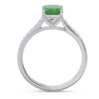 Pave Emerald Cut Vedara Ring