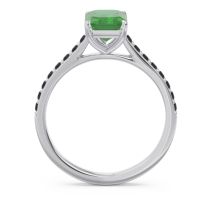 Pave Emerald Cut Vedara Ring