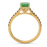 Pave Emerald Cut Vedara Ring